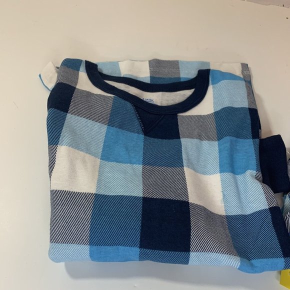 Wondershop Kids Blue Buffalo Plaid Pajama Set Stretchy Plaid Unisex - Picture 4 of 16